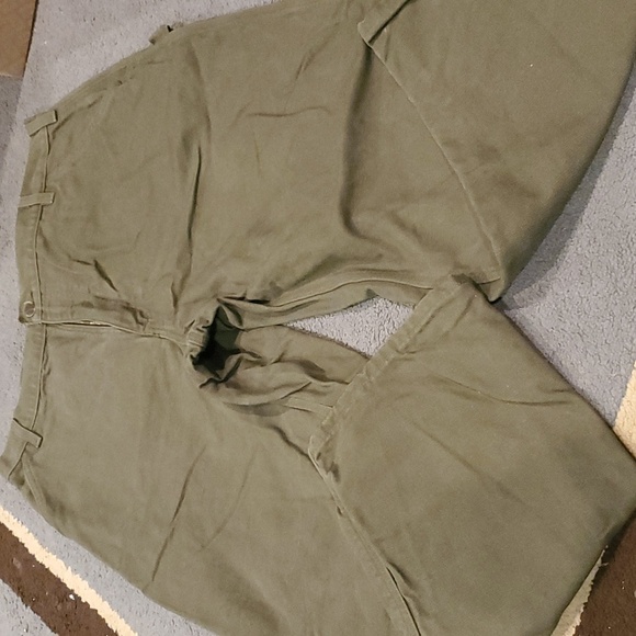 Men's fleece 42x30 carhartt green jeans - Picture 1 of 4